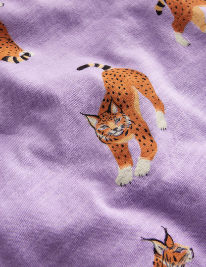 All-over Printed T-Shirt-Parma Violet Lynx