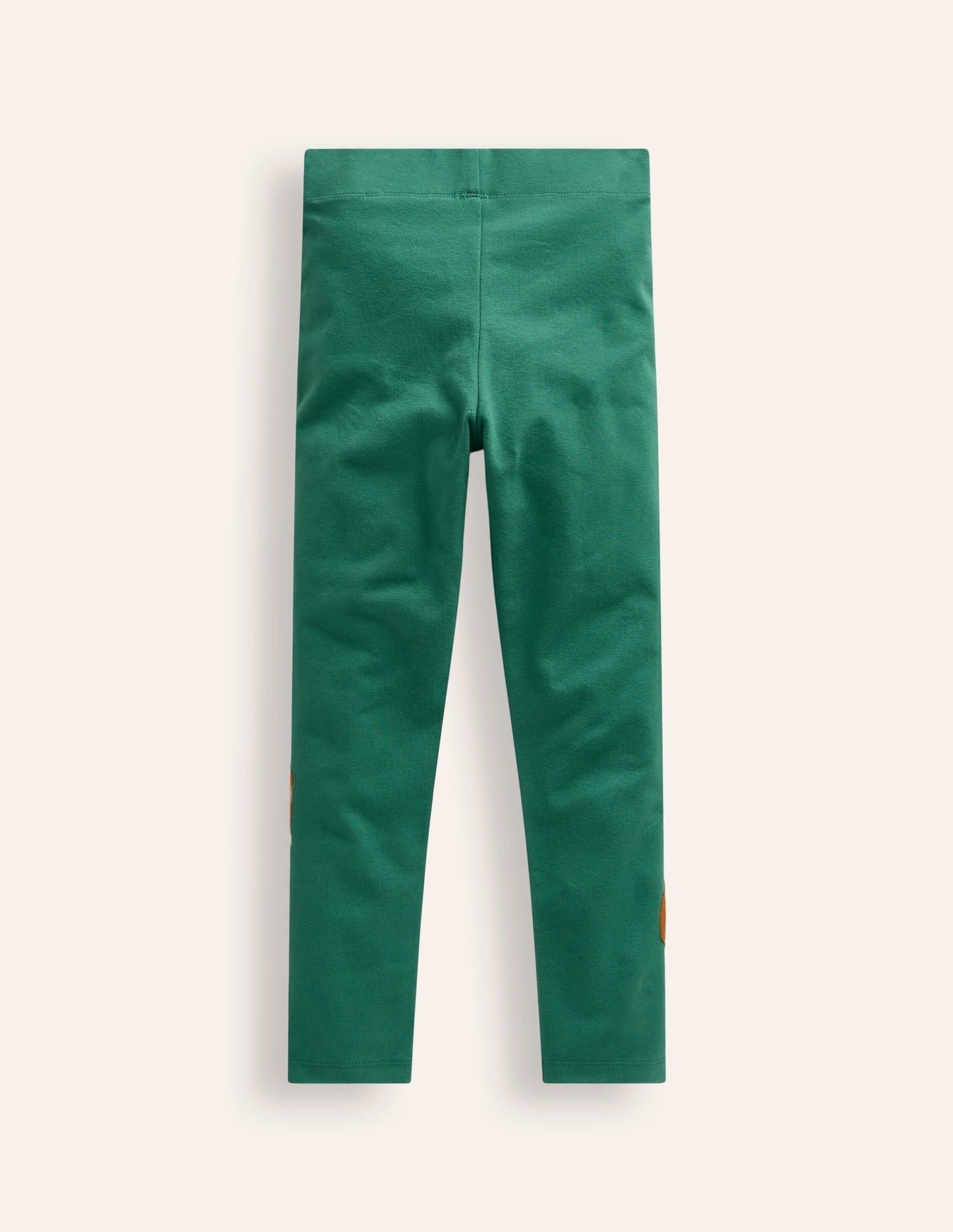 Appliqué Leggings-Jewel Green Peeping Friends