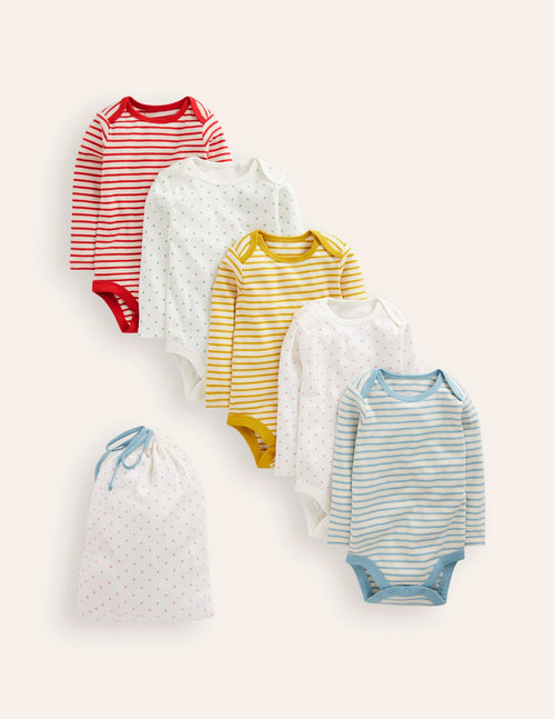 5-pack Bodies-Rainbow Stripes