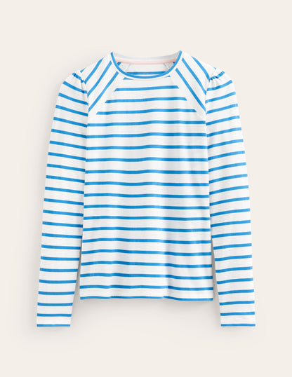 Arabella Stripe T-Shirt-Brilliant Blue