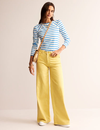 Arabella Stripe T-Shirt-Brilliant Blue
