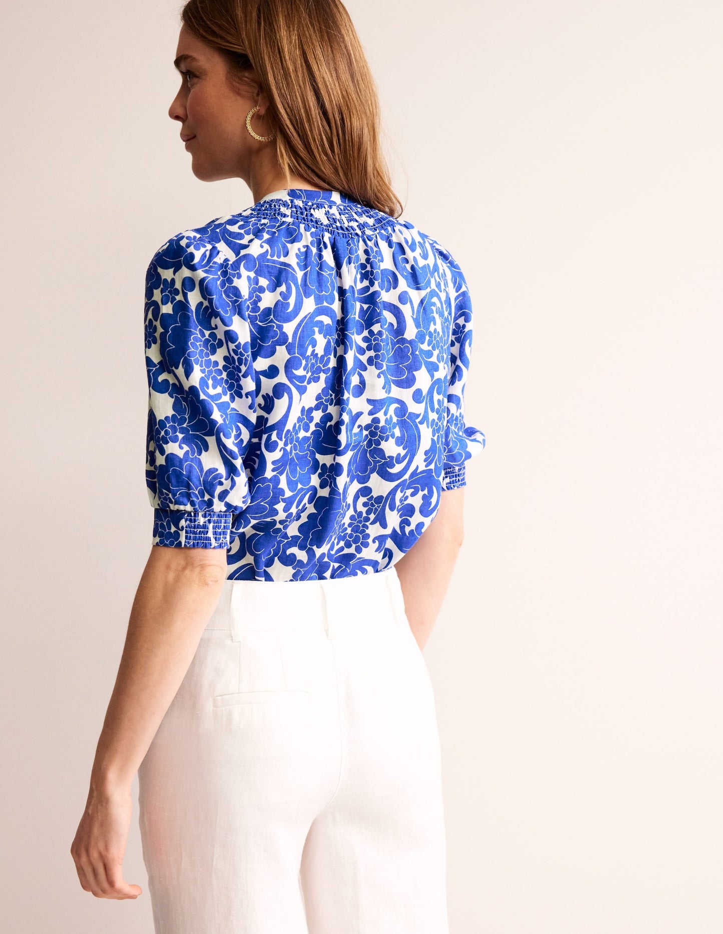 Ada Linen Top-Surf the Web, Opulent Whirl