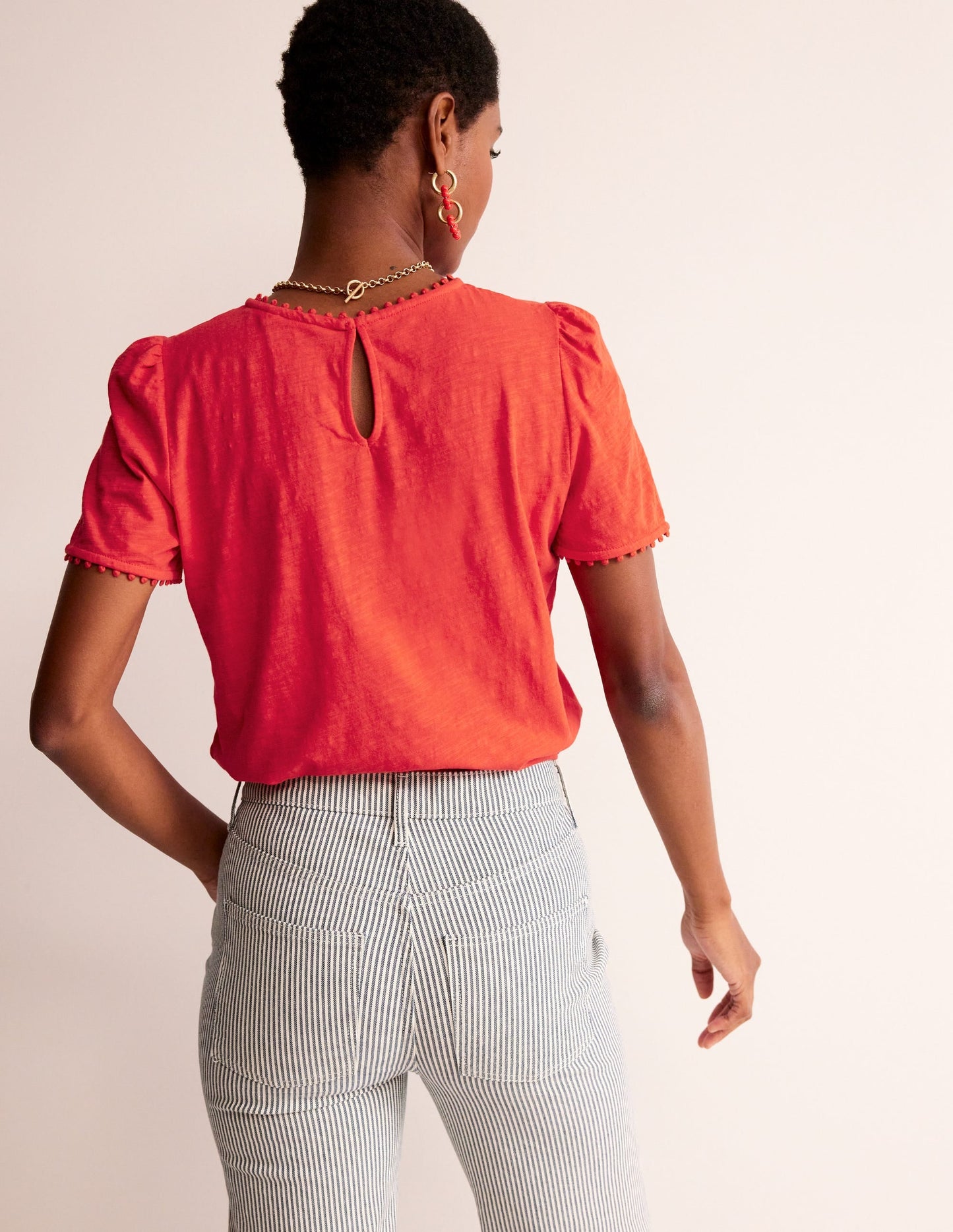 Ali Jersey T-Shirt-Flame Scarlet