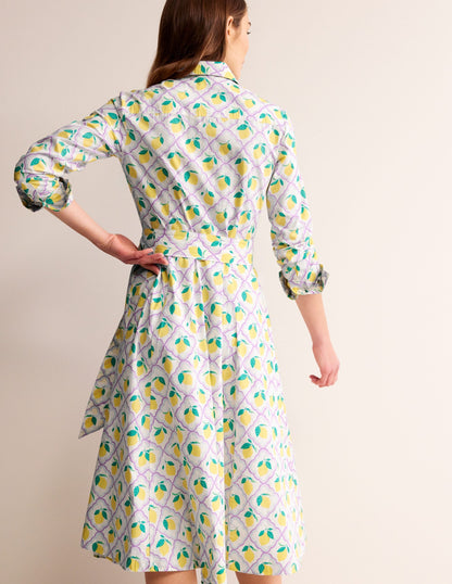 Amy Cotton Midi Shirt Dress-Lavender, Lemon Grove