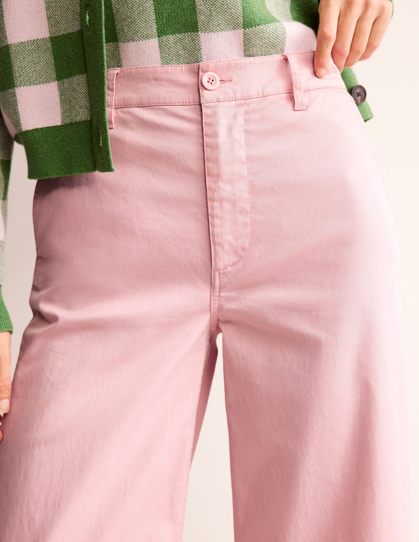 Barnsbury Crop Chino Pants-Blush