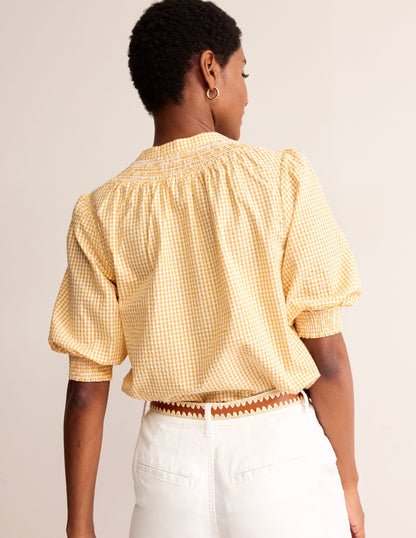 Ada Seersucker Top-Sweet Honeycomb Gingham