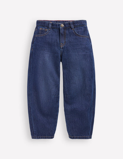 Barrel Jeans-Mid Wash