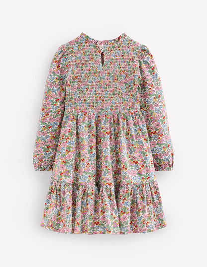 Aurora Long Sleeve Dress-Soft Ivory Berry Floral