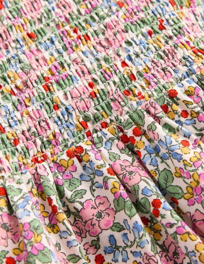 Aurora Long Sleeve Dress-Soft Ivory Berry Floral