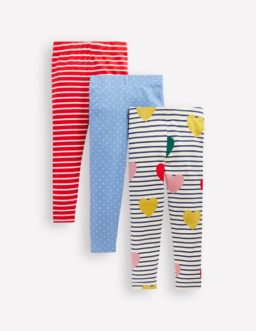 3-pack Leggings-Rainbow Hearts Pack