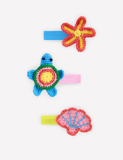3-pack Hair Clips-Under the sea
