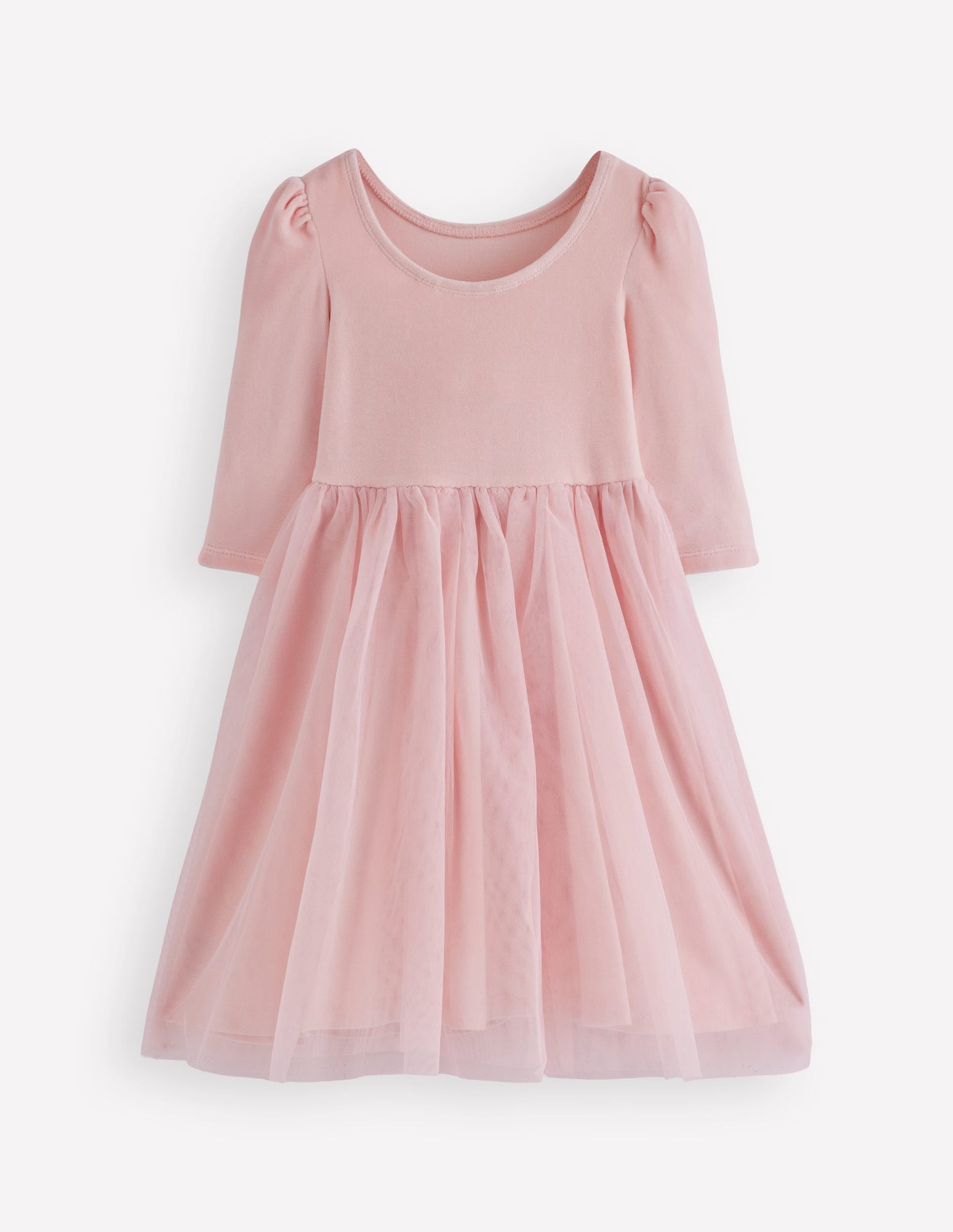 Aurora Appliqué Tulle Dress-Chalk Pink Poodles
