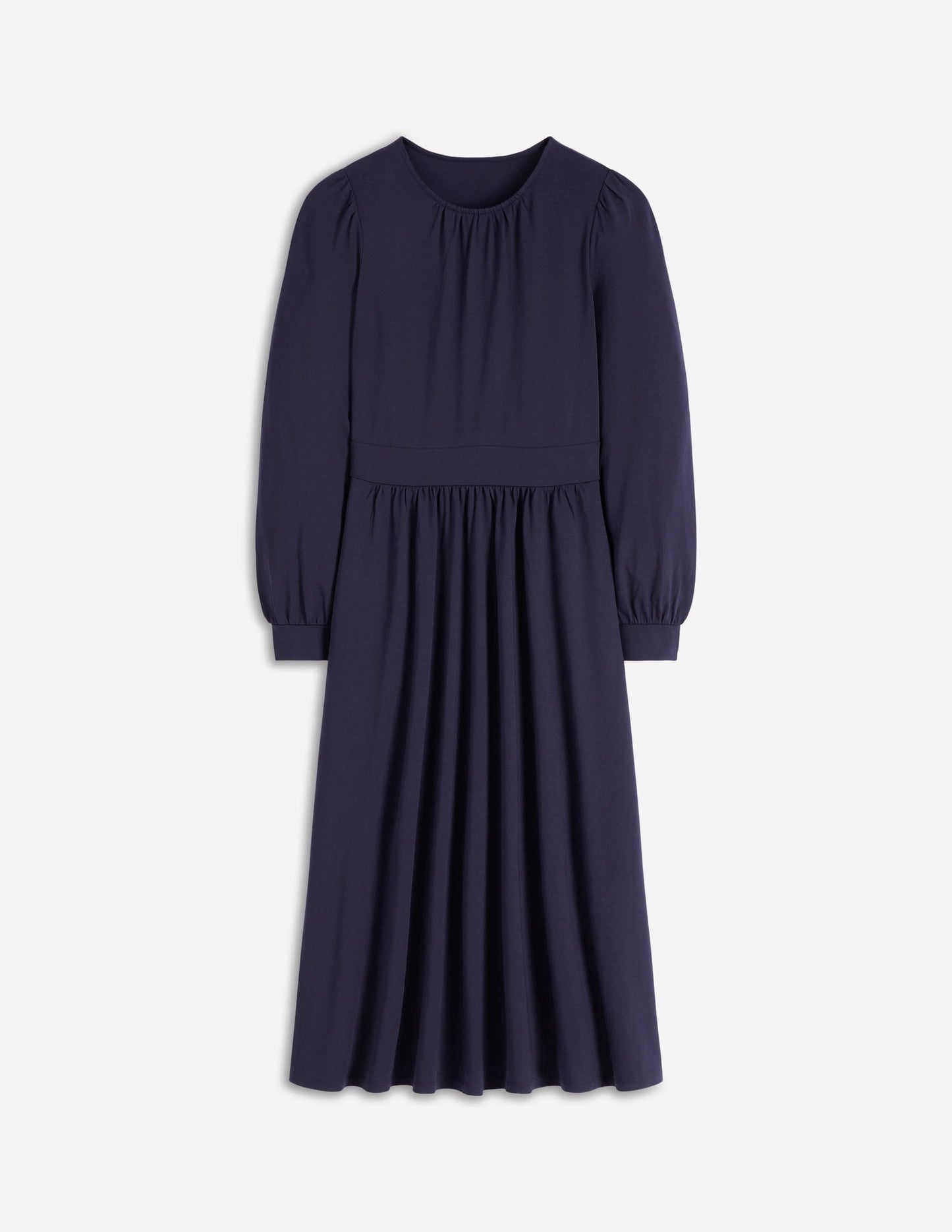 Alexandra Jersey Midi Dress-Navy