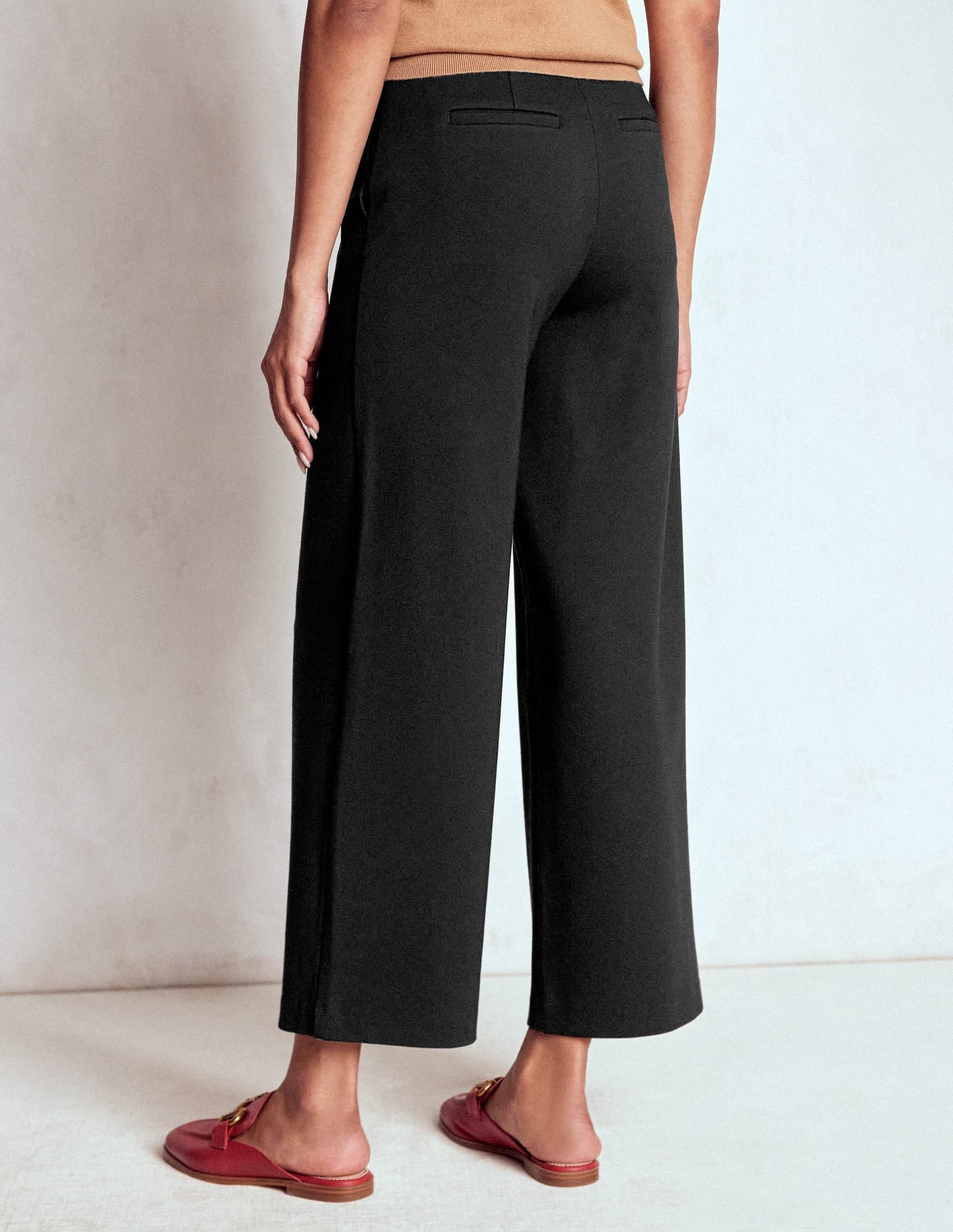 Belgravia Ponte Crop Pants-BLACK