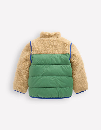 2-in-1 Borg Jacket-Winter Moss Mix