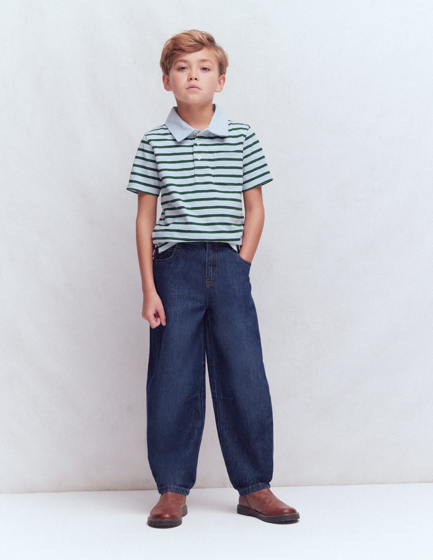 Barrel Jeans-Mid Wash
