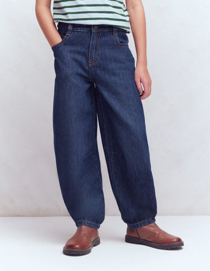 Barrel Jeans-Mid Wash
