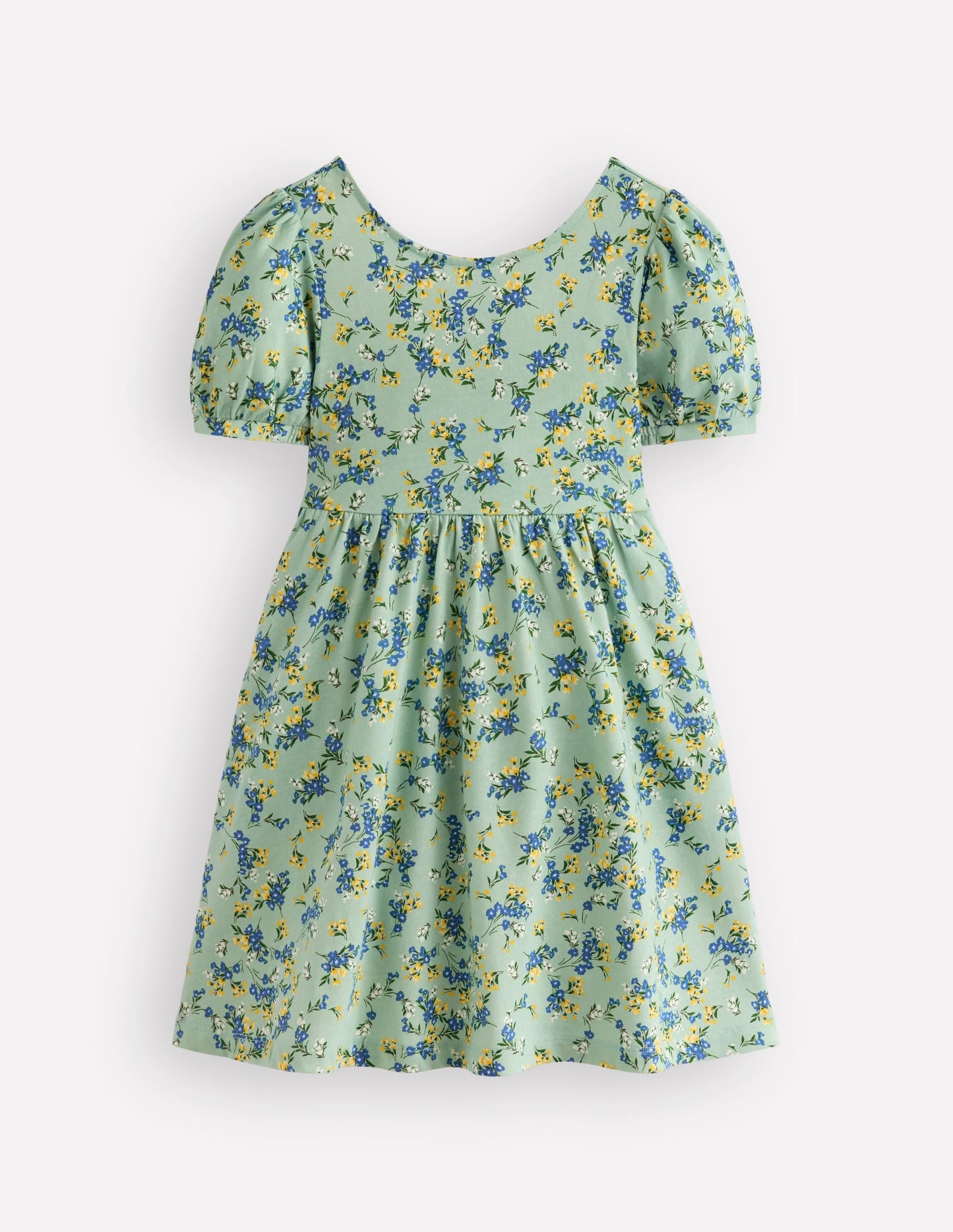 Ballerina Jersey Dress-Green Floral