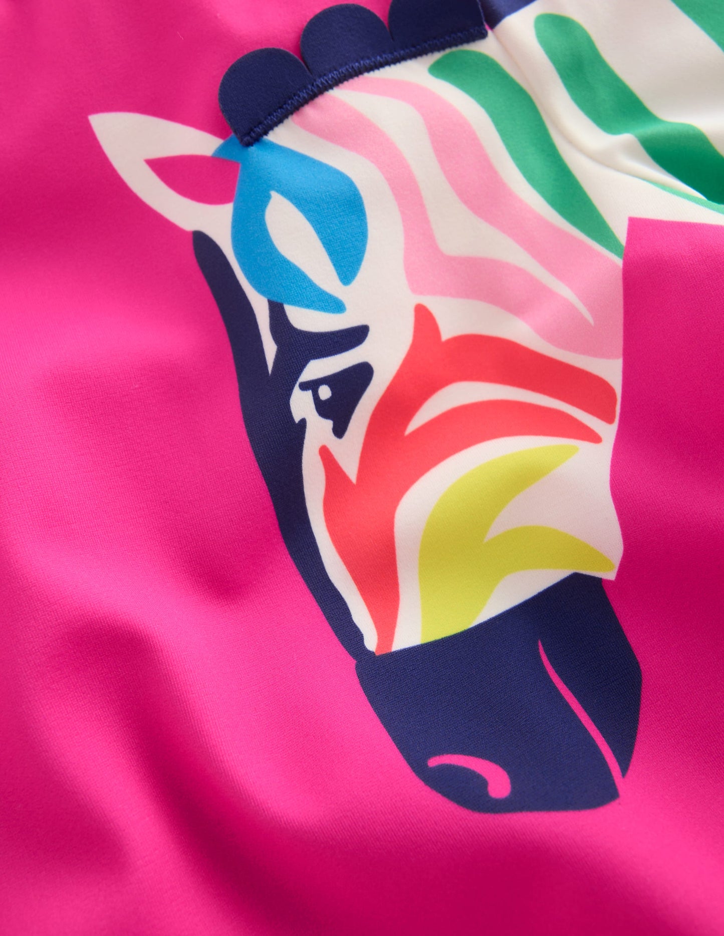 Appliqué Rash Vest Set-Raspberry Pink Zebra
