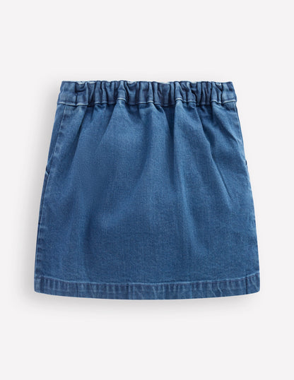 A Line Button Through Skirt-Mid Vintage Shapes