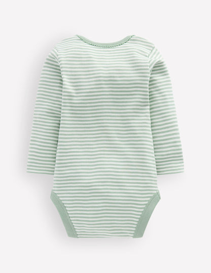 5-pack Cotton Bodies-Multi Floral Stripes
