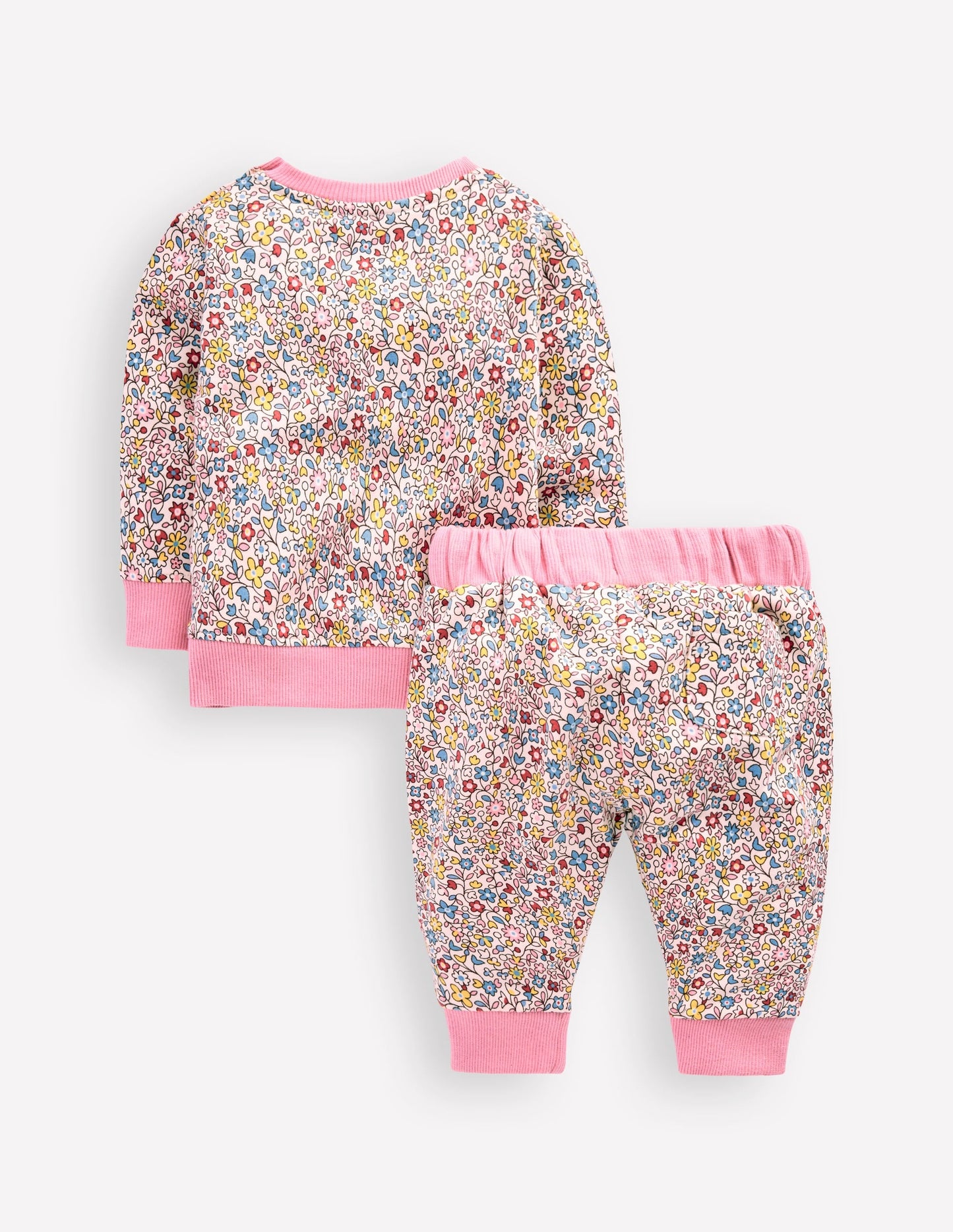 Appliqué Sweatshirt Set-Multi Vintage Floral Ditsy