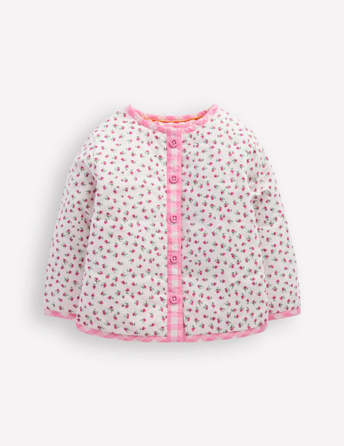 Appliqué Quilted Jacket-Patchwork Ditsy Sun