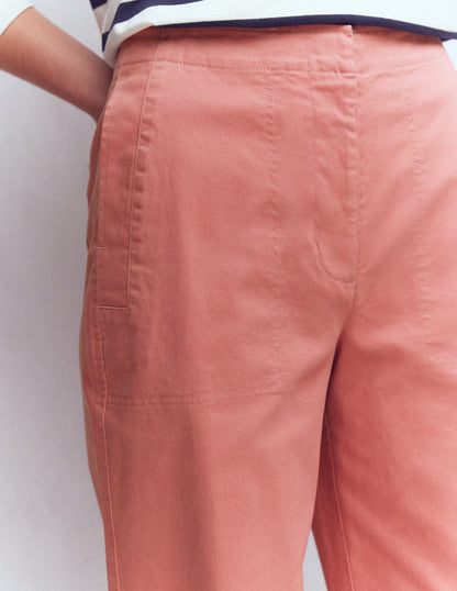 Barrel Leg Chino Pants-Vintage Rose