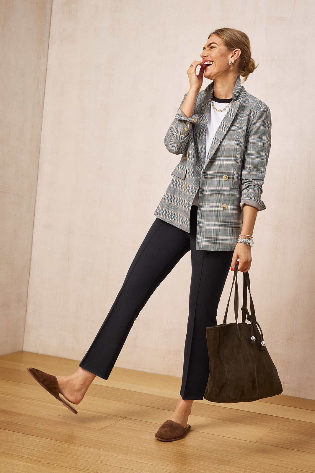 Marcia Plaid Blazer