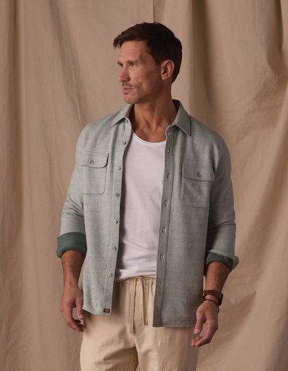 Textured Knit Shirt in Juniper