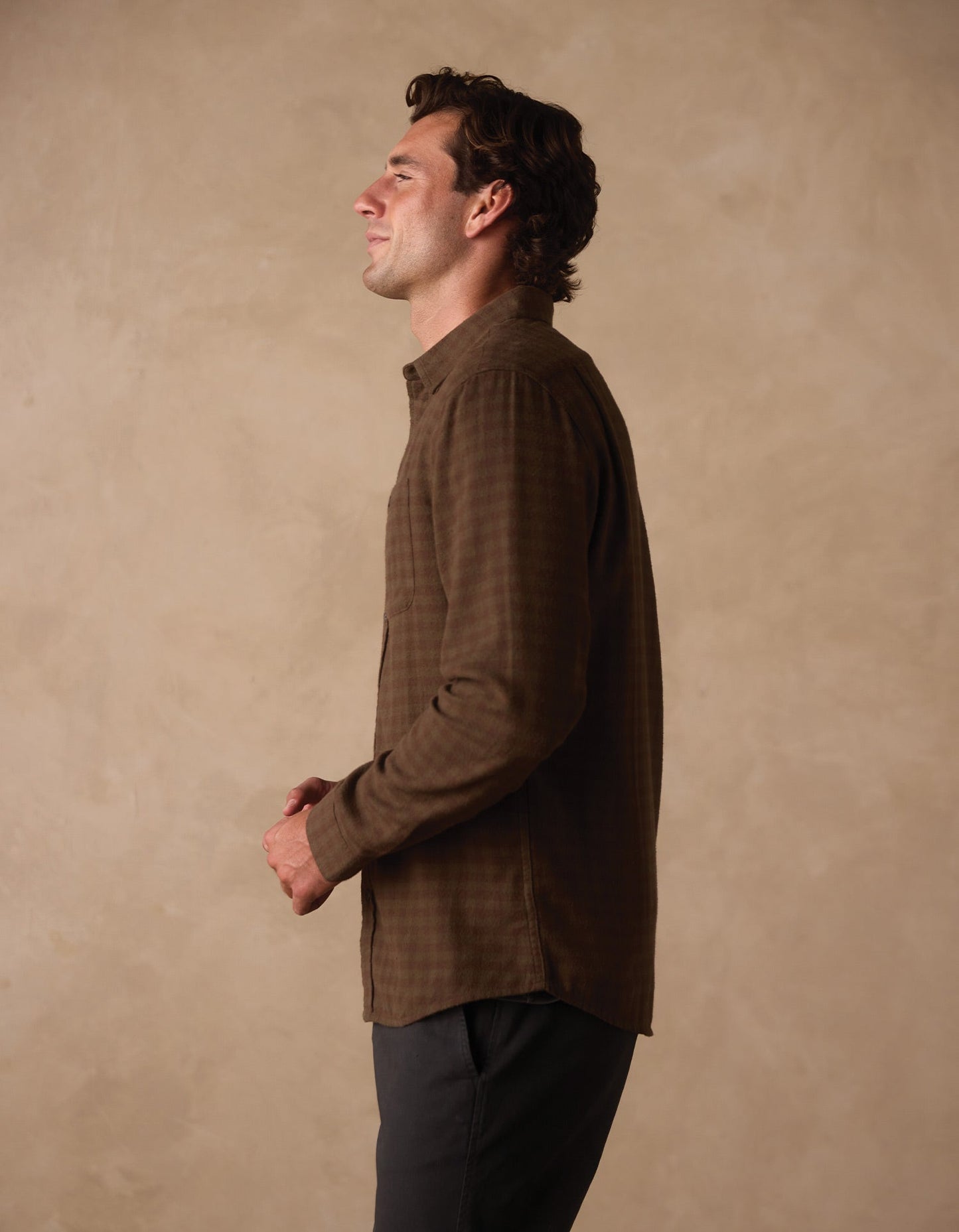 Hudson Double Brushed Flannel in Toasted Chestnut Plaid