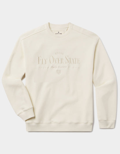 Normal Fleece Graphic Pullover in Shale Blue