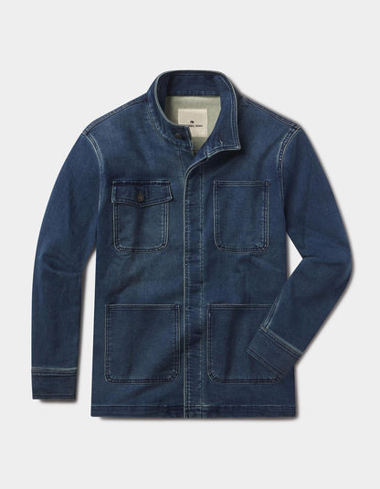Comfort Terry Jean Chore Coat in Dark Wash